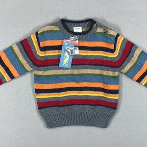 Gymboree Sweater Toddler's 12-18M Multicolor Striped Pullover Knit Cotton NWT